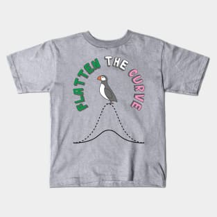 Flatten The Curve || Puffin || Covid || Newfoundland and Labrador Kids T-Shirt